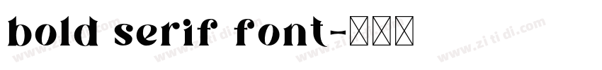 bold serif font字体转换